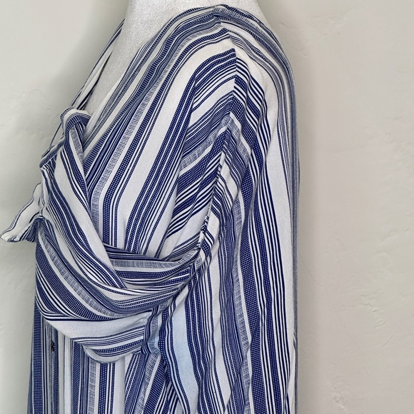 En Creme MOONFLOWER BLOUSE (NAVY) - L / NAVY/WHITE PRINT - Picture 9 of 15